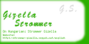 gizella strommer business card